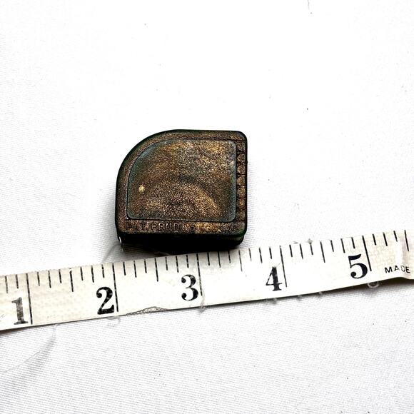 Antique German Novelty Tape Measure DRGM 168329 Leaf Motif Poured Glass 30 - Picture 11 of 12